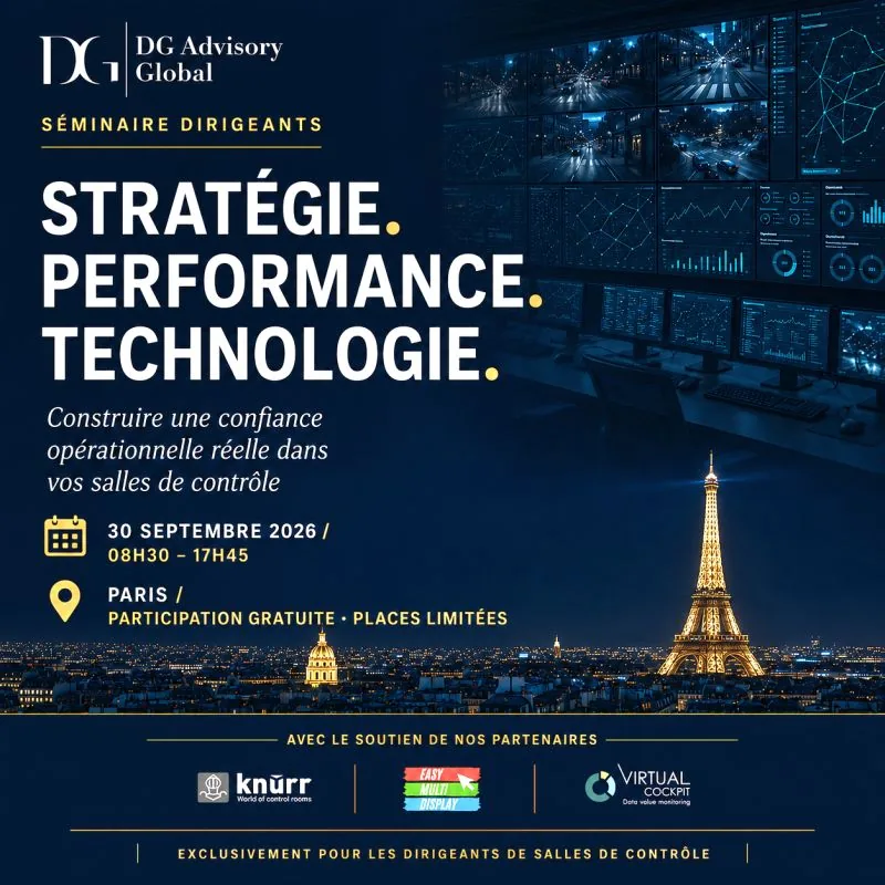 Affiche du Séminaire Dirigeants du 30 septembre 2026 à Paris : stratégie, performance, technologie, avec Easy Multi Display parmi les partenaires