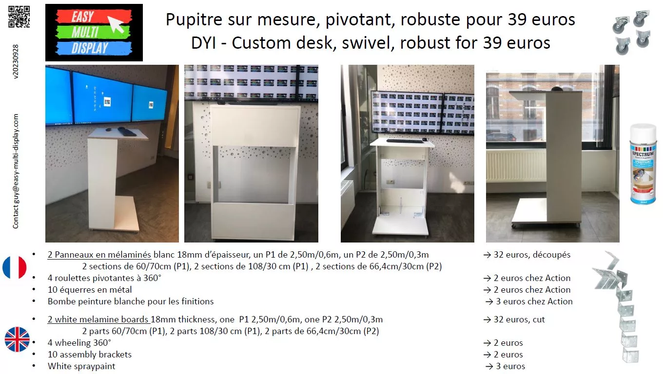 Come costruire una consolle su misura, girevole e robusta per 39 euro? - Easy Multi Display