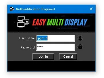 Quels sont l'identifiant et le mot de passe par défaut ? - Easy Multi Display